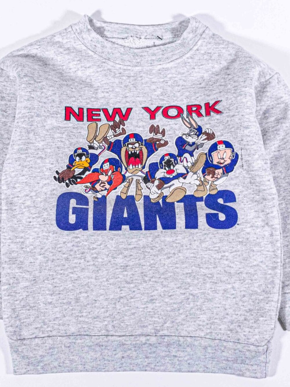 Vintage 90s NY Giants Taz Sweatshirt Youth Small Looney Tunes